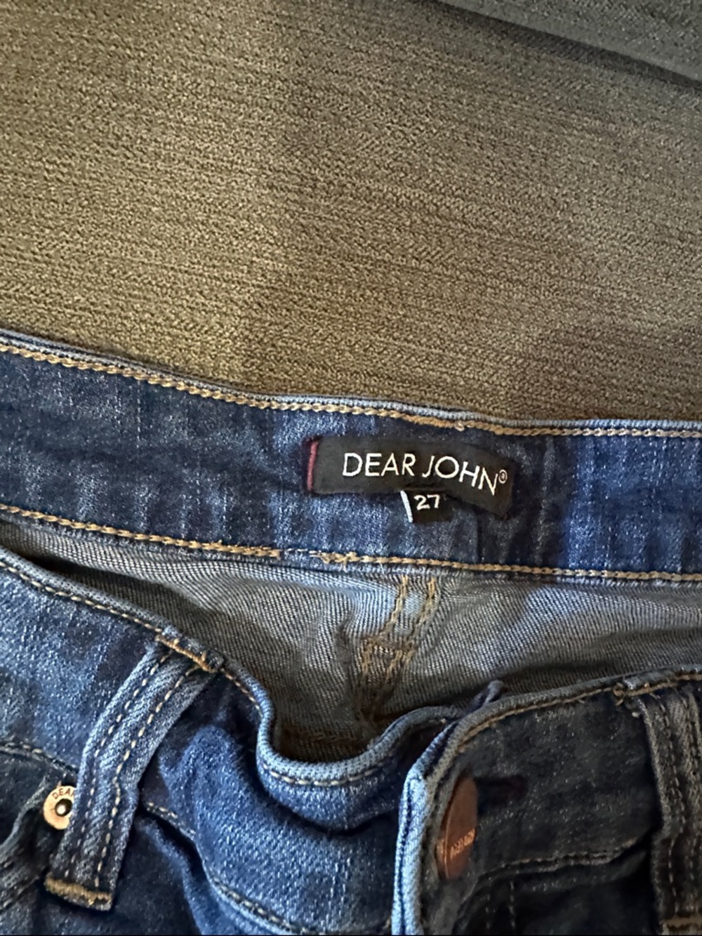Dear John Dark Blue Distressed Denim Cutoff Shorts - Picture 4 of 7